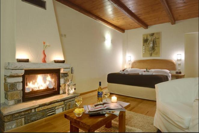 Prasino - Galazio Aparthotel Mourésion Kamer foto
