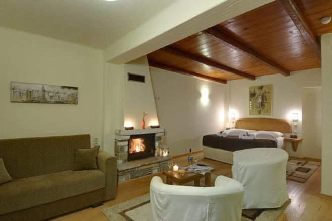 Prasino - Galazio Aparthotel Mourésion Kamer foto